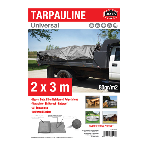 Заштитна церада тарпаулин – 2 x 3 м. 80 гр. Praxis