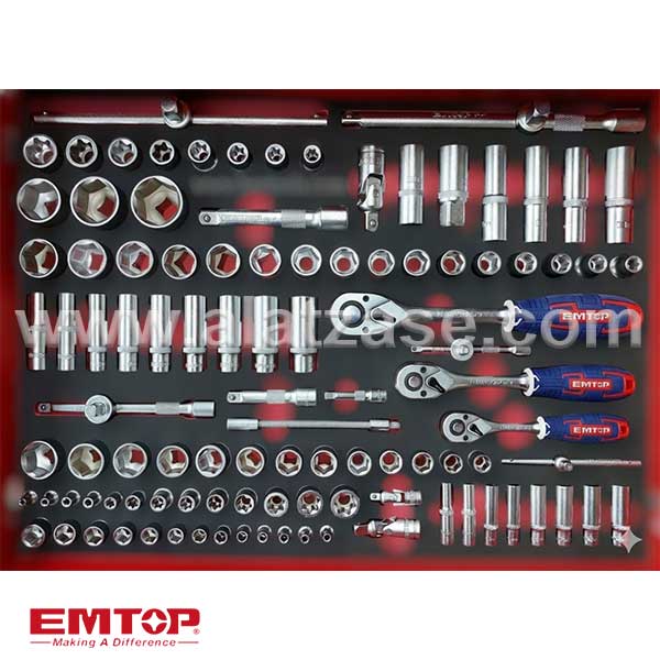 Emtop EHTS03281 Комплет количка со 328 рачни алати